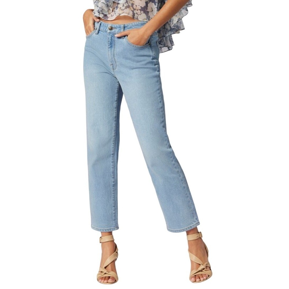 Joie Sylvie‎ Straight Ankle Jeans Blue Medium Wash Stretch Denim Size 14W